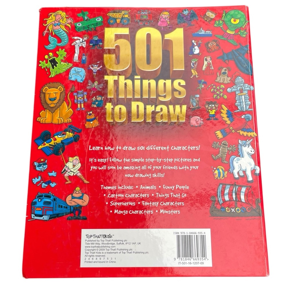 Top That Kids 501 Things to Draw Easy Step By Step Instructions Hardcover Coil - Picture 3 of 12